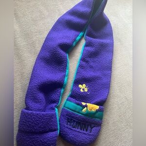 Vintage Winnie the Pooh Hunny Scarf Teal and Purple